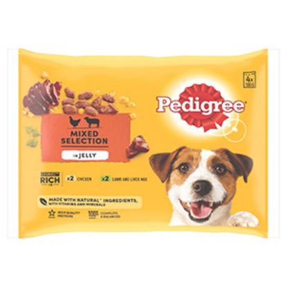 Picture of Pedigree Pouch Adult Poul Jelly 100g  4pk x12